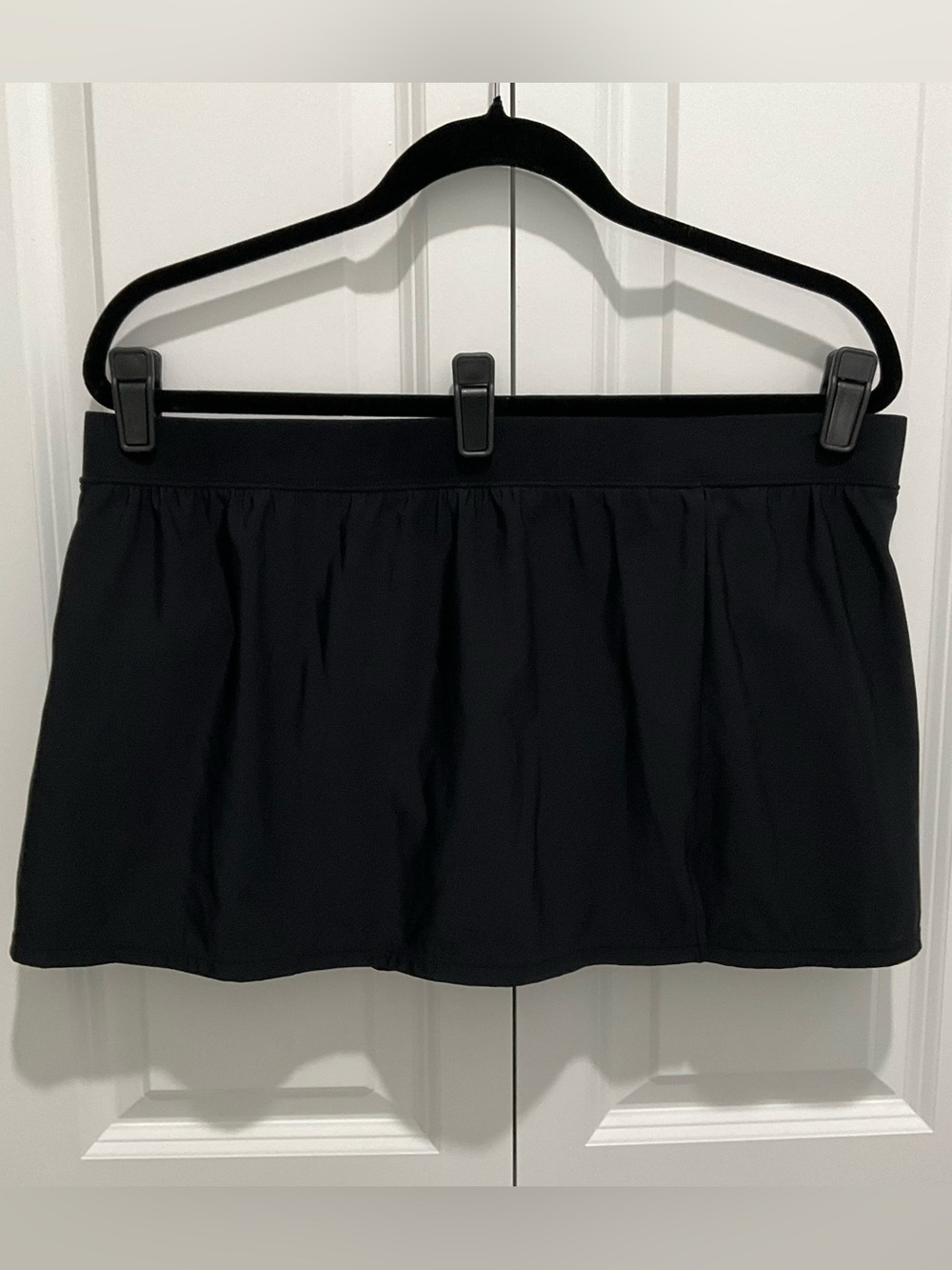 Swim Skirt W/Attached Panty SZ 16W / 18W BLACK NWOT By Aqua Green